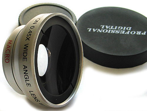 WIDE ANGLE X0.45 LENS FOR Sony DCR-SR220,SR100,HDR-CX100 CX110,CX150,CX300,CX350 - Picture 1 of 1