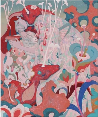 James Jean Goat III großes Poster ungerahmt - Bild 1 von 3