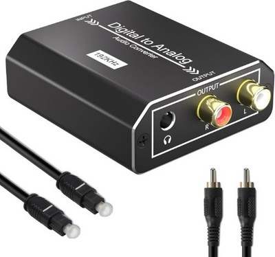 Digital to Analog Audio Converter 192KHz DAC SPDIF Coaxial Optical to RCA L/R