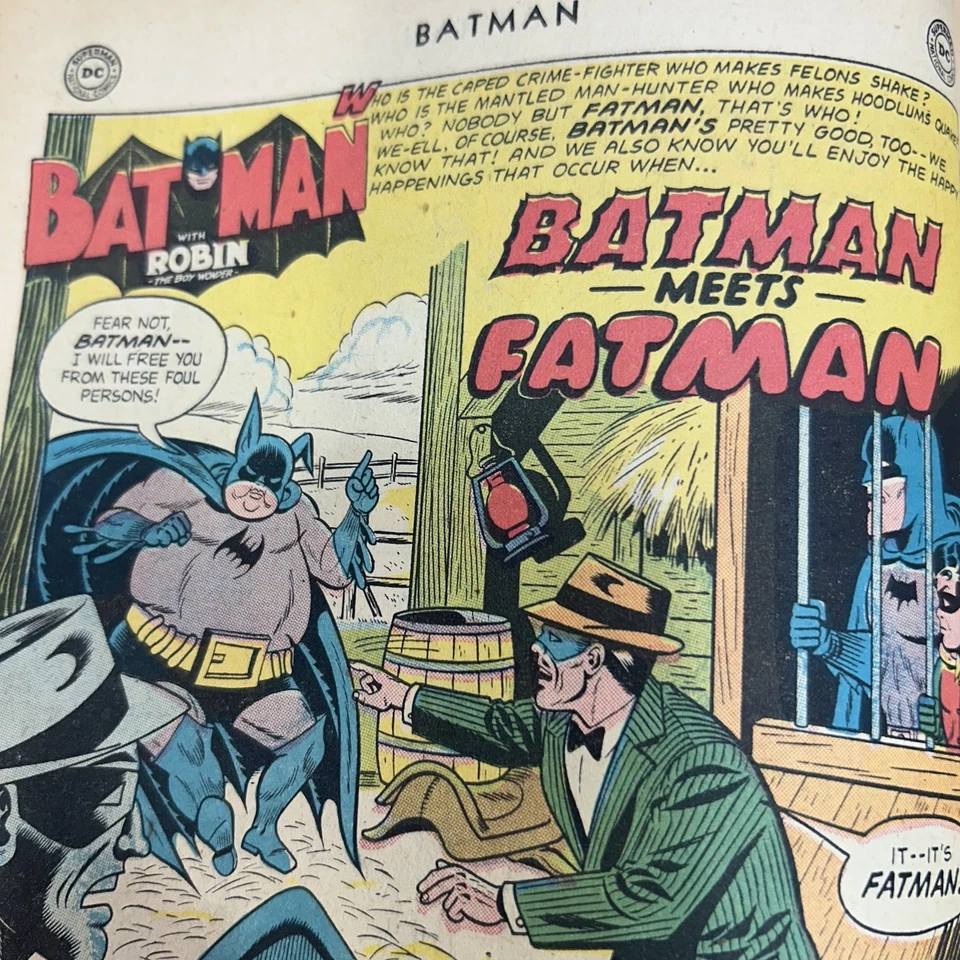 Batman #113 Primera aparición de Fatman 1958 completo y sin restaurar Foto 3 de 4