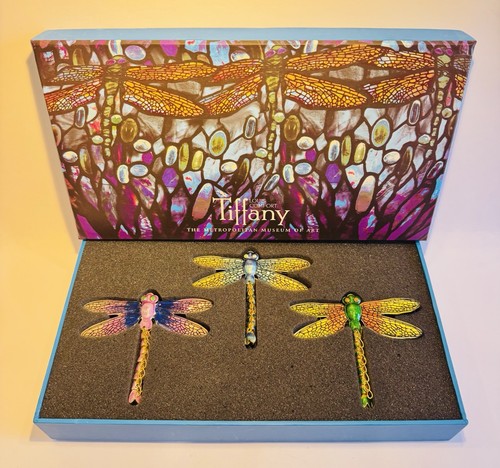 3 Tropfenkopf Libelle Ornamente Louis Comfort Tiffany Metropolitan Museum VERPACKT - Bild 2 von 19