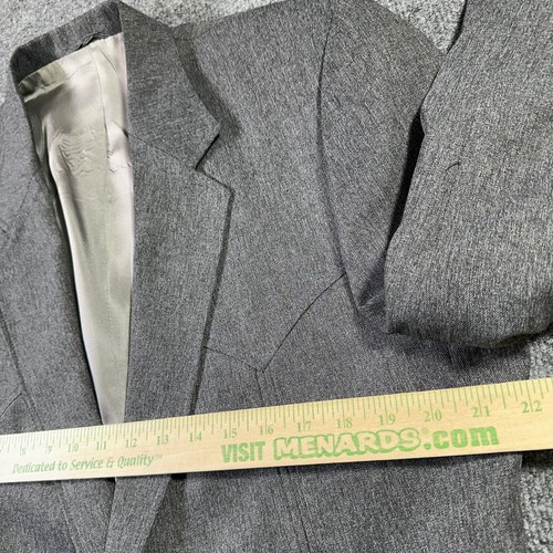 Vintage Circle S Blazer Jacket 44R Gray Smiley Western Cowboy Rodeo Made in USA - Picture 10 of 14