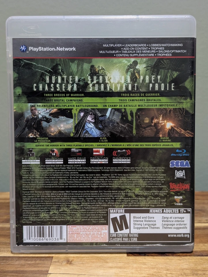 Aliens vs Predator (PlayStation 3 PS3, 2010)➡️CIB Complete - Tested & Working - Image 2 of 4
