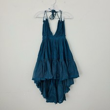 Free People Boho Pixie Dress Hi Low Blue Women’s Size S
