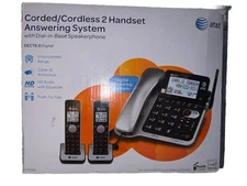 AT&T Home Phone Corded / Cordless 2 Handset Answering System CL84202 DECT 6.0
