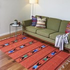 Mexican Floor Rug Fish - Orange
