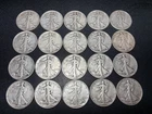 1945: 20 Walking Liberty Half Dollars, 90% silver, circulated