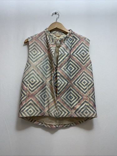 Vintage Burberry Girls Pastel Easter Vest Size 12 Made In Italy