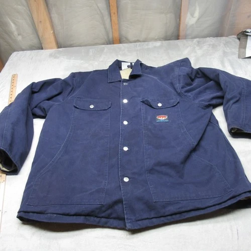 Rasco FR Jacket Mens XXL Blue Canvas Flame Resistant Insulated Twill Coat Lined - product listing photo