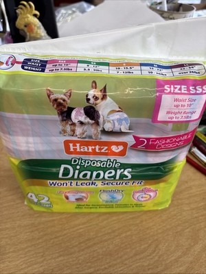Disposable Dog Diapers 42 Count, Up To 7.5 Lbs Hartz brand