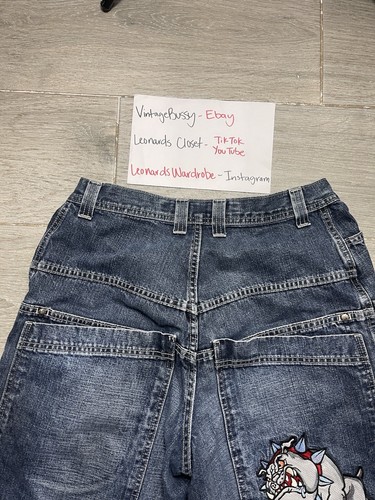 Vintage Used Men’s Bulldog 32 JNCO Jean Shorts Jorts Y2K embroidered - Picture 9 of 15