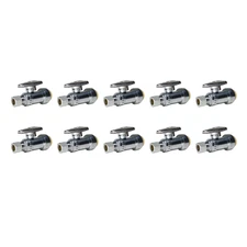 10 Pack  XFITTING  1/2" Push Fit X 3/8" OD Straight Stop Valve, 1/4 Turn