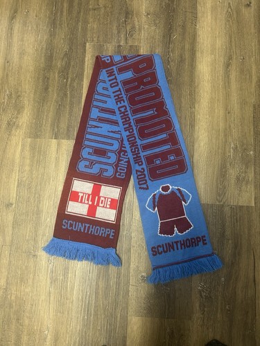 Scunthorpe Promoted Into The Championship 2007-Football Scarf-Mint Condition - Picture 2 of 2