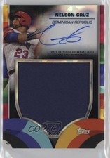 2023 World Baseball Classic Black Diffractor Foil 8/10 Nelson Cruz Auto uk2