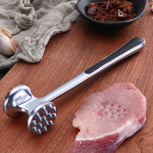 Meat Dual Sided Hammer Meat Mallet Kitchen Beef Steak Knocking Meat Tenderizer - Imagen 12 de 12