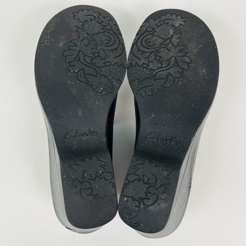 Clarks Roberta Damenschuhe Leder braun Größe 6 Slipper klobiger Keilabsatz 38332 - Bild 10 von 14