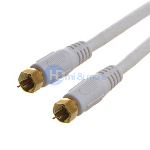 2x 75FT RG6 U coaxial coaxial type F HD câble satellite antenne TV CL2 filaire cordon - Photo 2/3