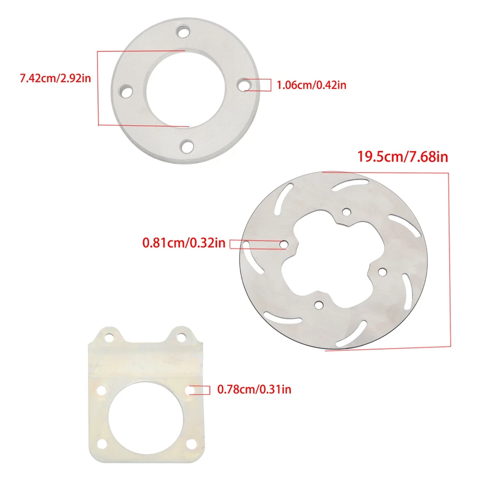 Kit de conversión de freno de disco delantero ADV-NNB77 para Honda Fourtrax 300 Foreman 400 450 Foto 3 de 4