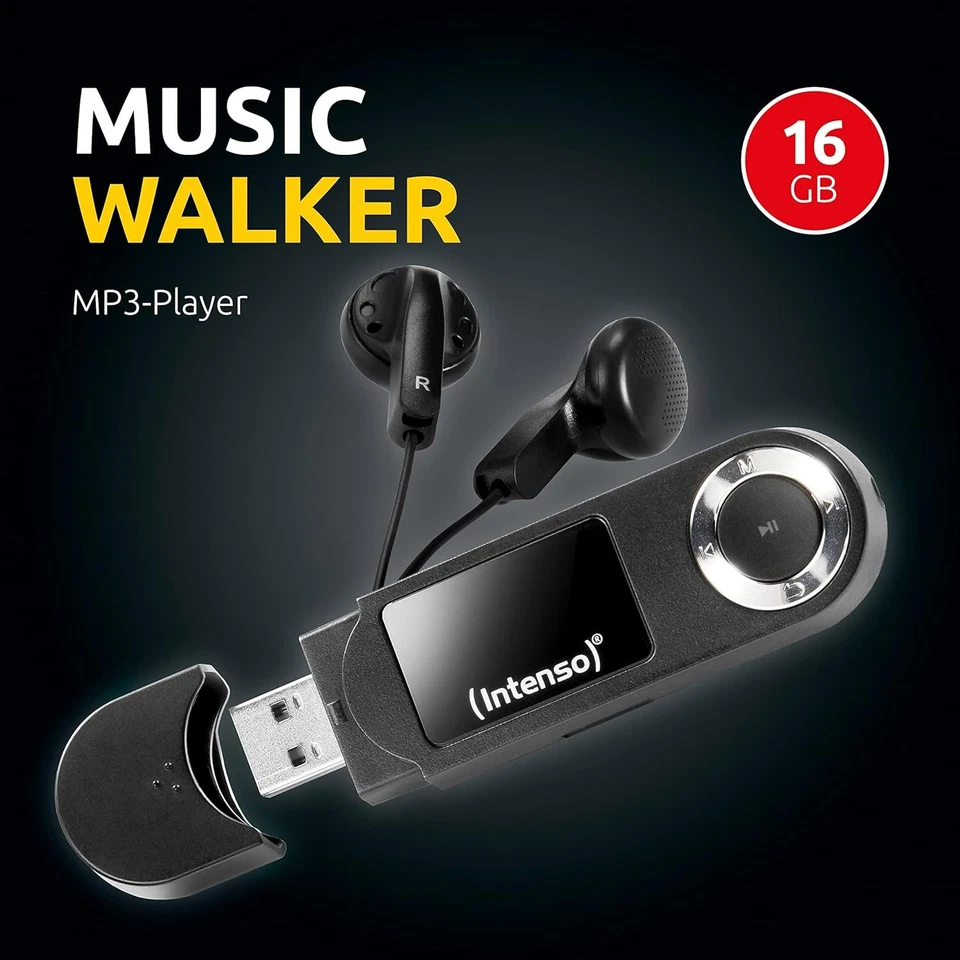 Intenso Musik Walker MP3-Player schwarz 16 GB NEU - Bild 3 von 4