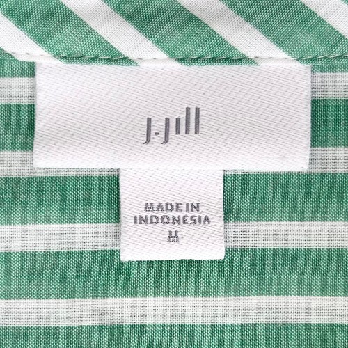 J. Jill Green Lightweight Cotton Voile Button-Up Shirt - Picture 5 of 6
