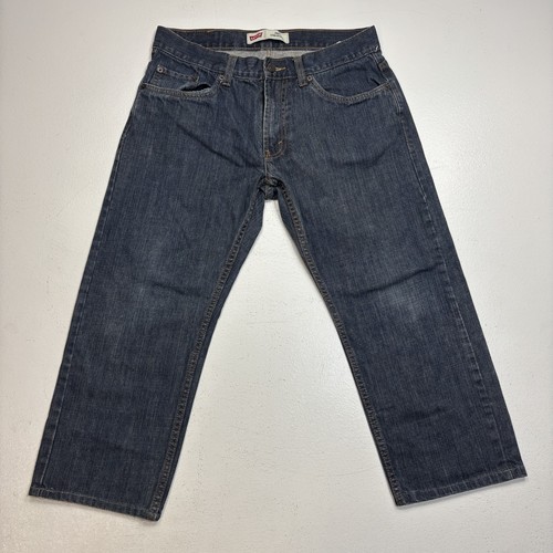 Levis 505 Jeans Boys 12 Husky 32x27 Blue Straight Leg Denim Classic Youth