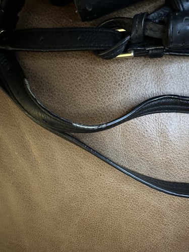 Kate Spade New York Black Pebbled Leather Saddle Crossbody Bag Tassel Magnetic - Picture 12 of 12