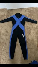 NEW HEVTO HERO 2 Youth 12 Black/Blue Long Sleeve Full Body Zipper Wetsuit CLY001