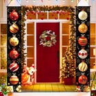 2PCS Christmas Porch Sign Door Banner Decorations, Black Red Merry Christmas ...