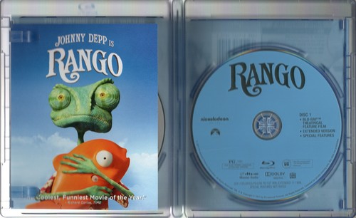 JOHNNY DEPP is RANGO (Blu-Ray/2011, 2 Discs DVD + Digital Copy) w/ slipcover - Imagen 4 de 4