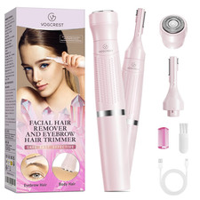 Women'S Eyebrow Trimmer  Facial Hair Remover, 2 in 1, Double Rotating Blades, S