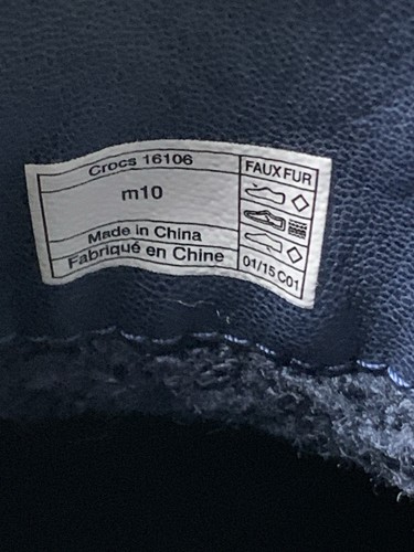 Crocs Men Size 10 Cobbler 2.0 Lace Up Boot Shoes Navy/Stucco Blue - Picture 7 of 12