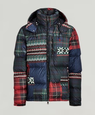 Polo Ralph Lauren The Gorham Patchwork Print Down Jacket New W/Tags Men s M