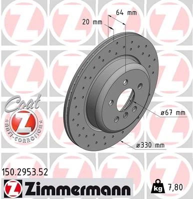 2x BRAKE DISC 150.2953.52 FOR BMW B48B20C/B20D 2.0L 4cyl 5 SERIES B47D20A 2.0L - Image 2 of 4