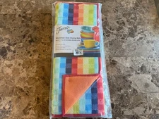 FIESTA CHECK MULTI-COLOR MICROFIBER DISH DRYING MAT - LONG RETIRED ITEM - NEW