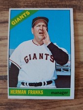 1966 TOPPS #537 HERMAN FRANKS, SAN FRANCISCO GIANTS, HIGH NUMBER, EX, FREE SHIP