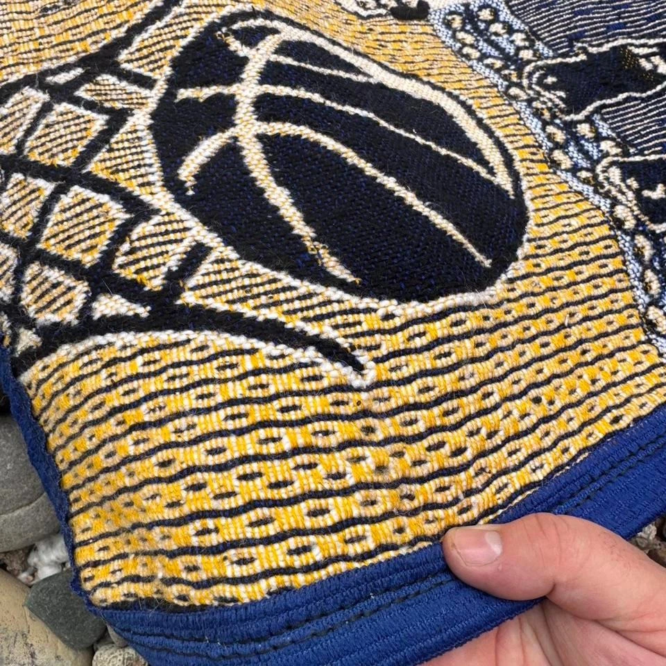 RARE NBA Golden State Warriors Champions Heavy Blanket 90x73 Blue&Yellow  #A10