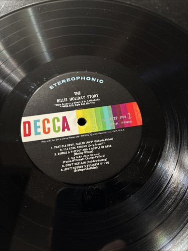The Billie Holiday Story. DECCA 2 Vinyl LP 1970 DXSB 7161 / Cleaned / Mint LP - Picture 7 of 10