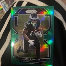 2021 PANINI PRIZM GREEN PRIZMS JALEN REAGOR #219 EAGLES