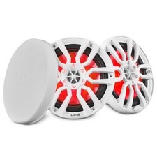 2x DS18 8" Marine Speakers - 125w Rms White 4-ohm NXL-8 2-way White Coaxials