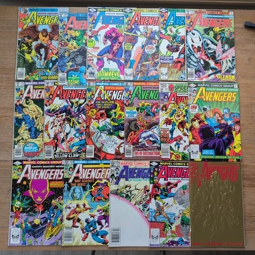Avengers Comics 179-233, 36 Vintage Lot Of 17 Marvel 1980s, 90s 🔑 Keys ⭐ VF~F