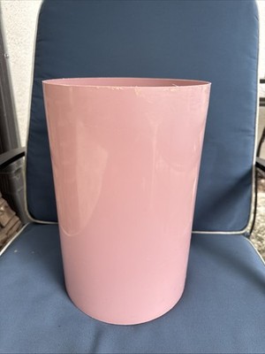 Pink Kartell Space Age Plastic Waste Basket Trash Can Paper