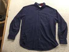 Weatherproof Vintage Button Shirt Mens XL Blue Long Sleeve Pocket