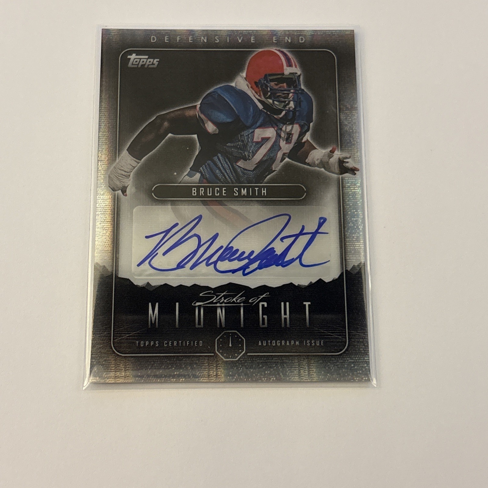 2024 Topps Midnight Football Bruce Smith Stroke of Midnight Holo auto Buffalo 🔥