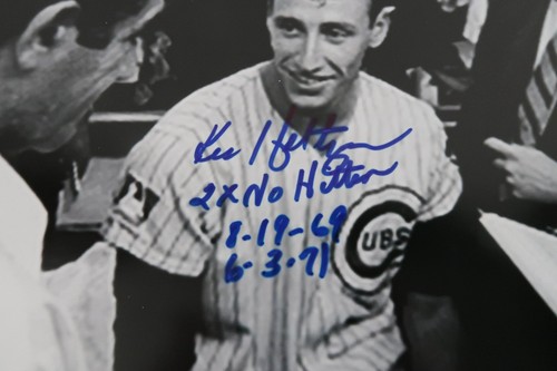 Foto KEN HOLTZMAN CHICAGO CUBS firmata e autenticata da JSA 8X10 (2) - Foto 3 di 5