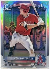 2025 Bowman Chrome 1st Refractor #BCP-32 Cole Fontenelle /499 Angels