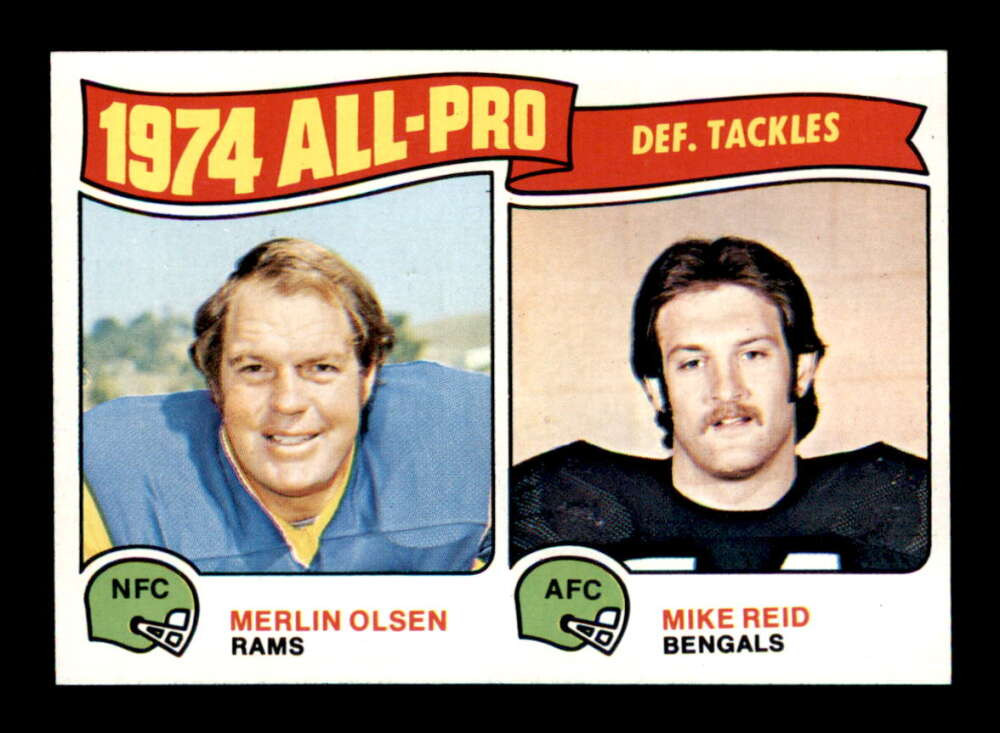 1975 Topps #215 Merlin Olsen/Mike Reid AP NM+ X3270324