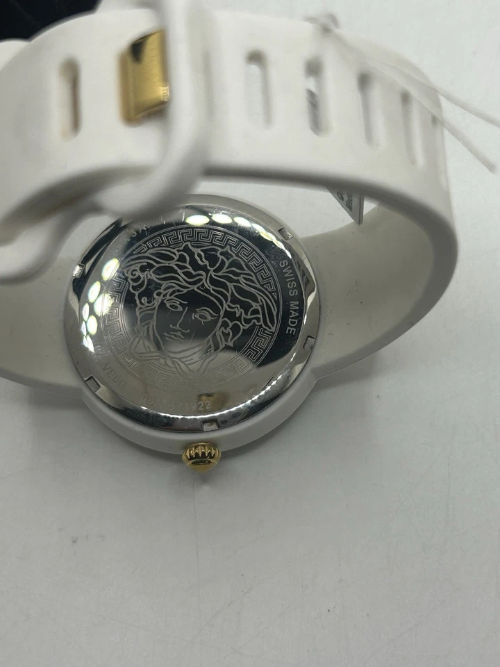 NWT Versace Medusa Pop Quartz White Dial Silicone Swiss Watch Unisex VE6G 39MM - Image 2 of 4