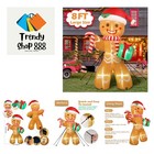 Weather-Resistant 8ft Christmas Gingerbread Man - Glow with LED Lights Outdoors