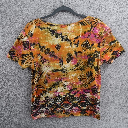 Jane Ashley Top Damen Large Freizeit Lifestyle Abstrakt Pailletten Kurzarm - Bild 6 von 9