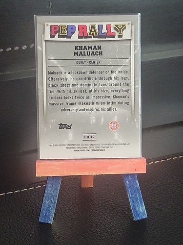 2024-25 Bowman Chrome U KHAMAN MALUACH Pep Rally X-Fractor - Picture 2 of 2